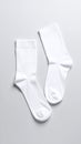 White, soft socks isolated in top view. Royalty Free Stock Photo