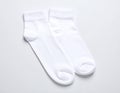 White, soft socks isolated in top view. Royalty Free Stock Photo
