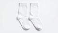 White, soft socks isolated in top view. Royalty Free Stock Photo