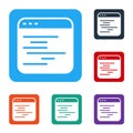 White Software, web developer programming code icon isolated on white background. Javascript computer script random Royalty Free Stock Photo