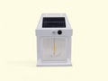 White Solar Powered Outdoor Wall Lantern Light Royalty Free Stock Photo