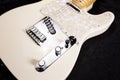 White Solid Body Guitar with Maple Neck