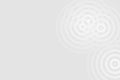 White sound waves oscillating with circle ring on gray backdrop, abstract background