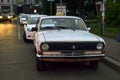 White Soviet taxi Volga GAZ-24