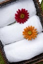 White spa bathroom towels Royalty Free Stock Photo