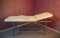 White spa relaxation bed for massage Royalty Free Stock Photo