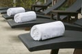 White spa towels Royalty Free Stock Photo