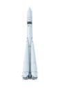 white space rocket is isolated on a white background Royalty Free Stock Photo