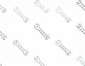 White space with spanner backrground Royalty Free Stock Photo