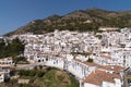 White Spanish pueblo blanco Mijas village Spain houses on hillside Royalty Free Stock Photo