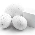 White Speckled Easter Eggs with White Jewellery Box