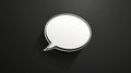 White speech bubble, on black background. Royalty Free Stock Photo