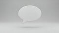 White speech bubble on gradient gray background Royalty Free Stock Photo