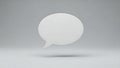 White speech bubble on a gray background Royalty Free Stock Photo