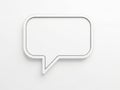 A white speech bubble on a gray background Royalty Free Stock Photo