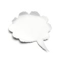White speech bubble on plain background for communication concept Royalty Free Stock Photo