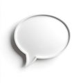 White speech bubble on a plain background communication Royalty Free Stock Photo