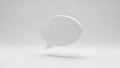 White speech bubble on a plain white background Royalty Free Stock Photo