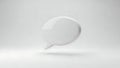 White speech bubble on a plain white background Royalty Free Stock Photo