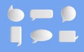 White speech bubbles, 3d chat icons