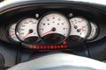 White speedometer with rpm