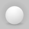 white sphere ball with shadow on gray background Royalty Free Stock Photo