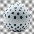 White sphere with black and gray spots Royalty Free Stock Photo