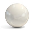 White sphere isolated on white background Royalty Free Stock Photo