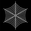 white spider web - Cobweb vector on black background - illustration