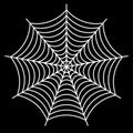 white spider web - Cobweb vector on black background - illustration