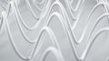 White spiral curves abstract 3D render