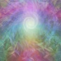 Rainbow energy and white vortex background Royalty Free Stock Photo