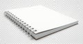 White spiral notebook blank mockup template Royalty Free Stock Photo