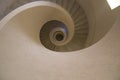 White spiral staircase from above Royalty Free Stock Photo