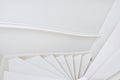 White spiral staircase in modern apartment Royalty Free Stock Photo