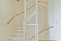 White spiral staircase in modern apartment Royalty Free Stock Photo