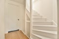 White spiral staircase in modern apartment Royalty Free Stock Photo