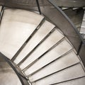 White spiral staircase in an office building Royalty Free Stock Photo