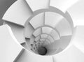 White spiral stairs