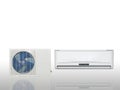 White split system air conditioner Royalty Free Stock Photo