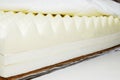 White sponge mattress material close-up. Inside the mattress Royalty Free Stock Photo