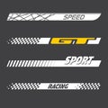 White sport decals set Royalty Free Stock Photo