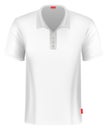 White sport t-shirt. Male blank apparel mockup