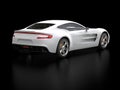 White sports car - back side view shot Royalty Free Stock Photo