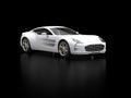 White sports car - beauty studio shot