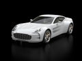 White sports car - front view beauty shot Royalty Free Stock Photo