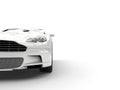 White sports car - headlight closeup Royalty Free Stock Photo