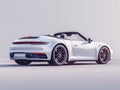 White sports car isolated on a white background Royalty Free Stock Photo