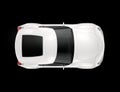 White sports car isolated on black background Royalty Free Stock Photo