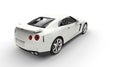 White Sports Car - Top Back View Royalty Free Stock Photo